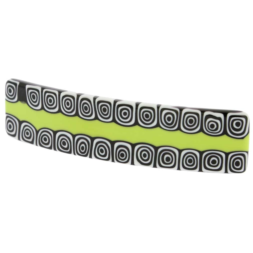 GlassOfVenice Murano Glass Millefiori Hair Clip - Green