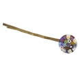 thumbnail image 1 of GlassOfVenice Murano Glass Millefiori Hair Pin - Round Multicolor, 1 of 4