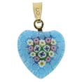 thumbnail image 1 of GlassOfVenice Murano Glass Millefiori Heart Pendant - Gold #5, 1 of 4