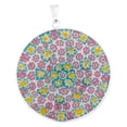 thumbnail image 1 of GlassOfVenice Murano Glass Millefiori Pendant in Silver Frame 1-1/2", 1 of 4