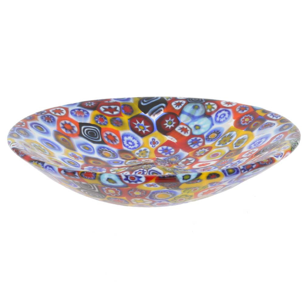 MURANO GLASS ミルフィオリ プレート 皿 GlassOfVenice Murano Glass Millefiori Plate - Multicolor - Walmart.com