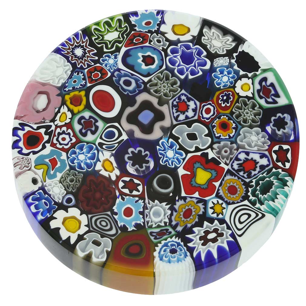GlassOfVenice Murano Glass Millefiori Round Paperweight - Large - image 1 of 5