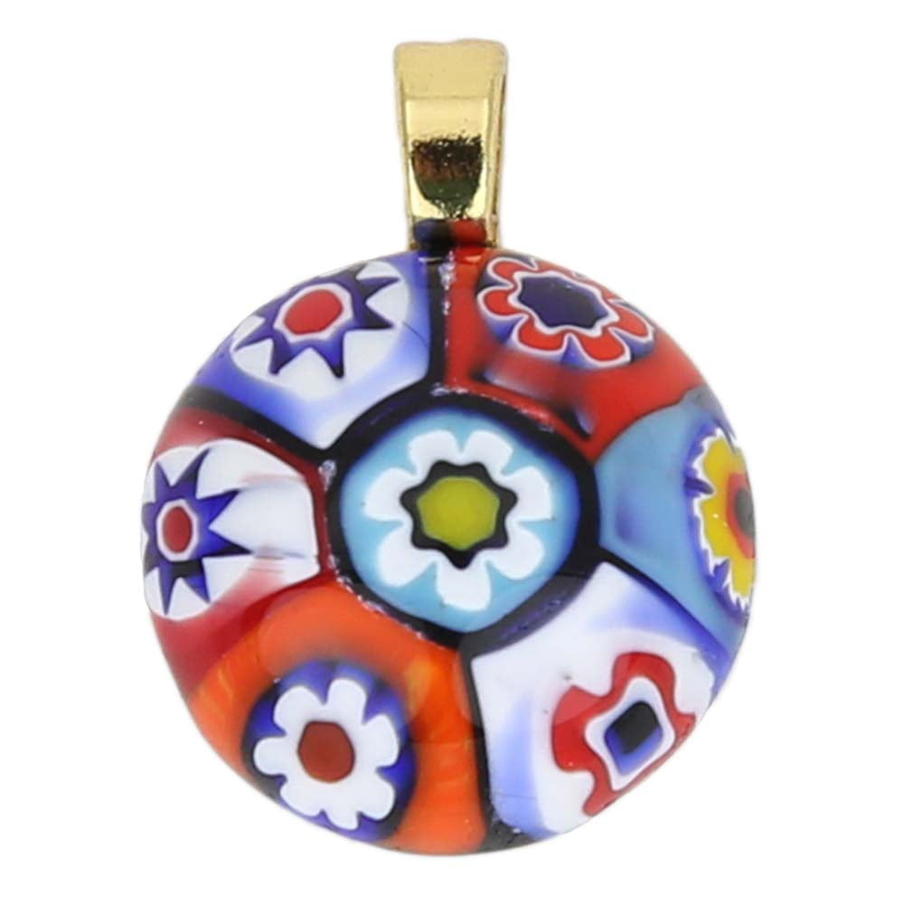 Glass Of Venice Murano Glass Millefiori Pendant - Large Round, Handmade In Italy - View #8
