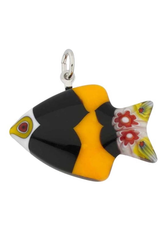 Murano Glass Millefiori Small Fish Pendant