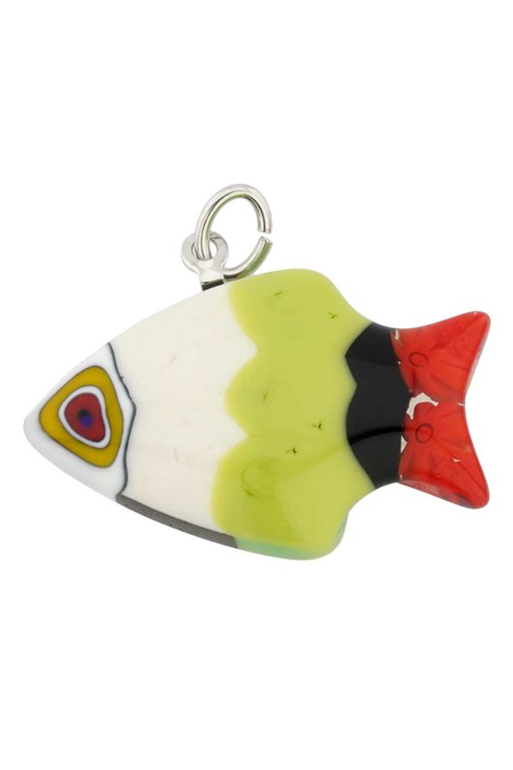 Murano Glass Millefiori Small Fish Pendant
