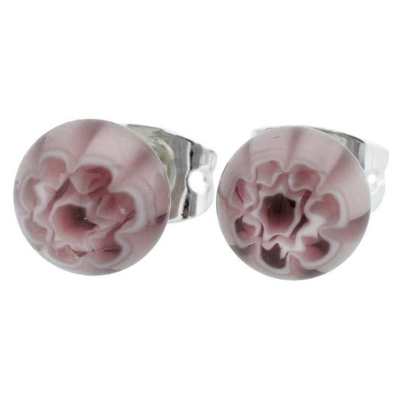 GlassOfVenice Murano Glass Millefiori Small Stud Earrings