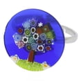 thumbnail image 1 of GlassOfVenice Murano Glass Millefiori "Tree Of Life" Ring 3/4 Inch, 1 of 3