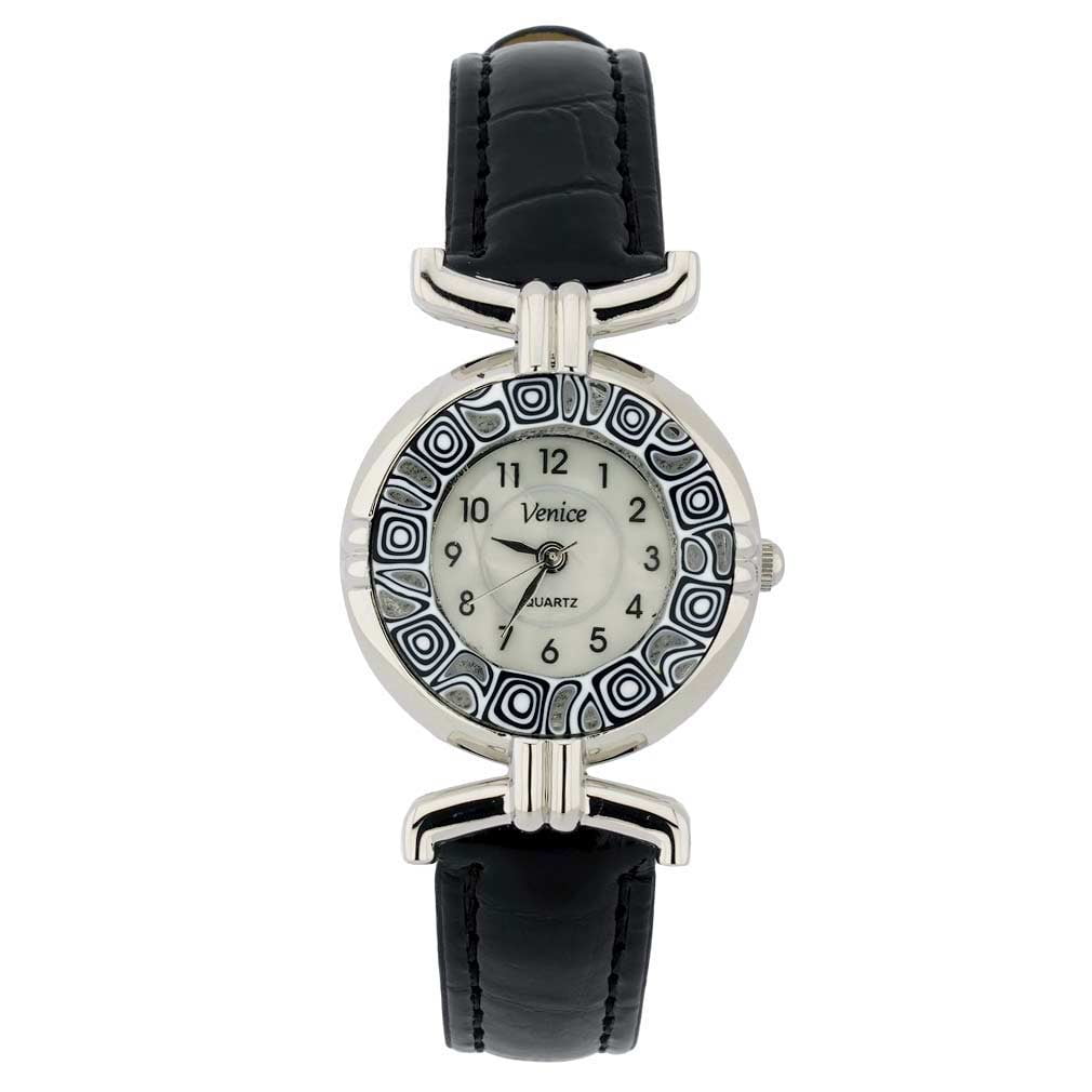 GlassOfVenice Murano Glass Millefiori Watch with Leather GlassOfVenice Murano Glass Millefiori Watch with Leather