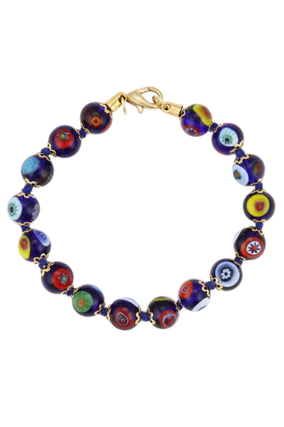 Murano Glass Mosaic Bracelet - Navy Blue