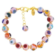 GlassOfVenice Murano Glass Mosaic Bracelet - Pink