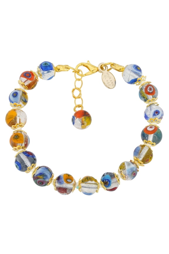 Murano Glass Mosaic Bracelet - Transparent