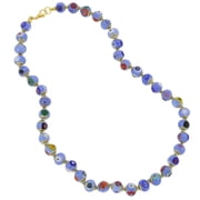 GlassOfVenice Murano Glass Mosaic Necklace - Periwinkle