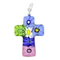 thumbnail image 1 of GlassOfVenice Murano Glass Multicolor Millefiori Small Cross Pendant, 1 of 5