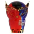 thumbnail image 1 of GlassOfVenice Murano Glass Owl - Red Blue Amber, 1 of 6