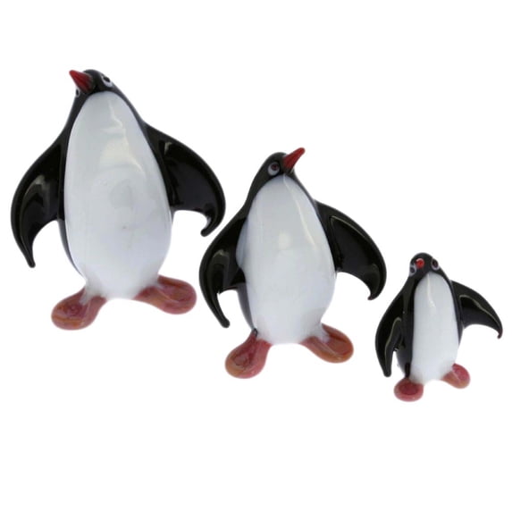 GlassOfVenice Murano Glass Penguin Family