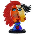 thumbnail image 1 of GlassOfVenice Murano Glass Picasso Head Of A Woman With Red Hair, 1 of 7