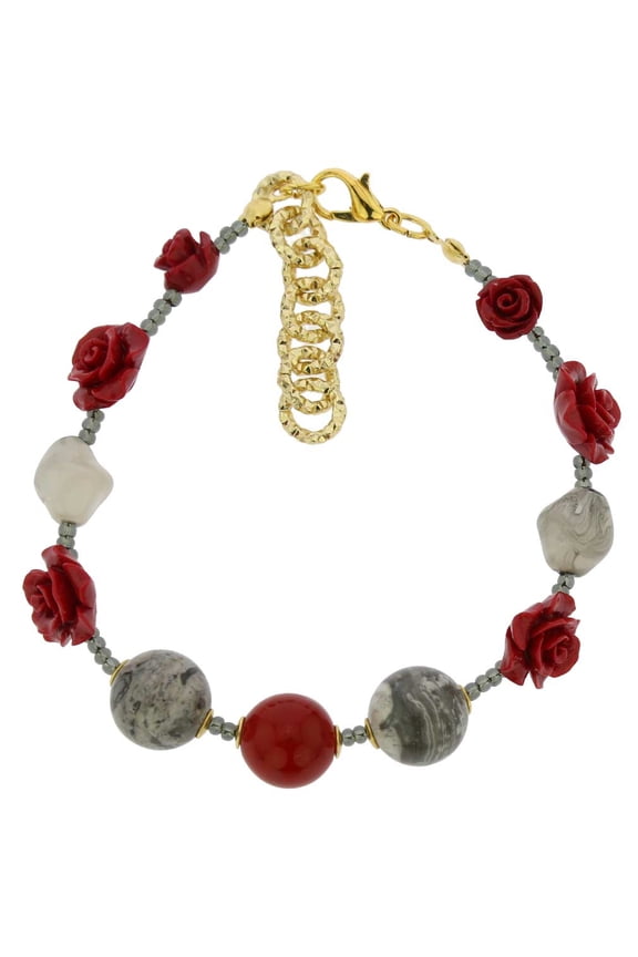 Murano Glass Rosa Di Marmo Bracelet