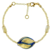 GlassOfVenice Murano Glass Royal Blue Spiral Bracelet