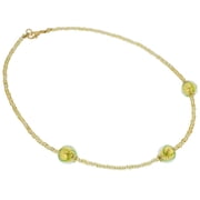GlassOfVenice Murano Glass Royal Green Balls Necklace