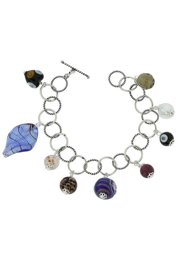 Murano Glass San Marco Charms Bracelet