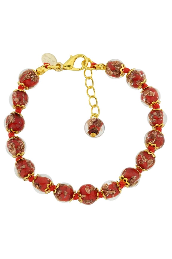 Murano Glass Sommerso Bracelet - Red