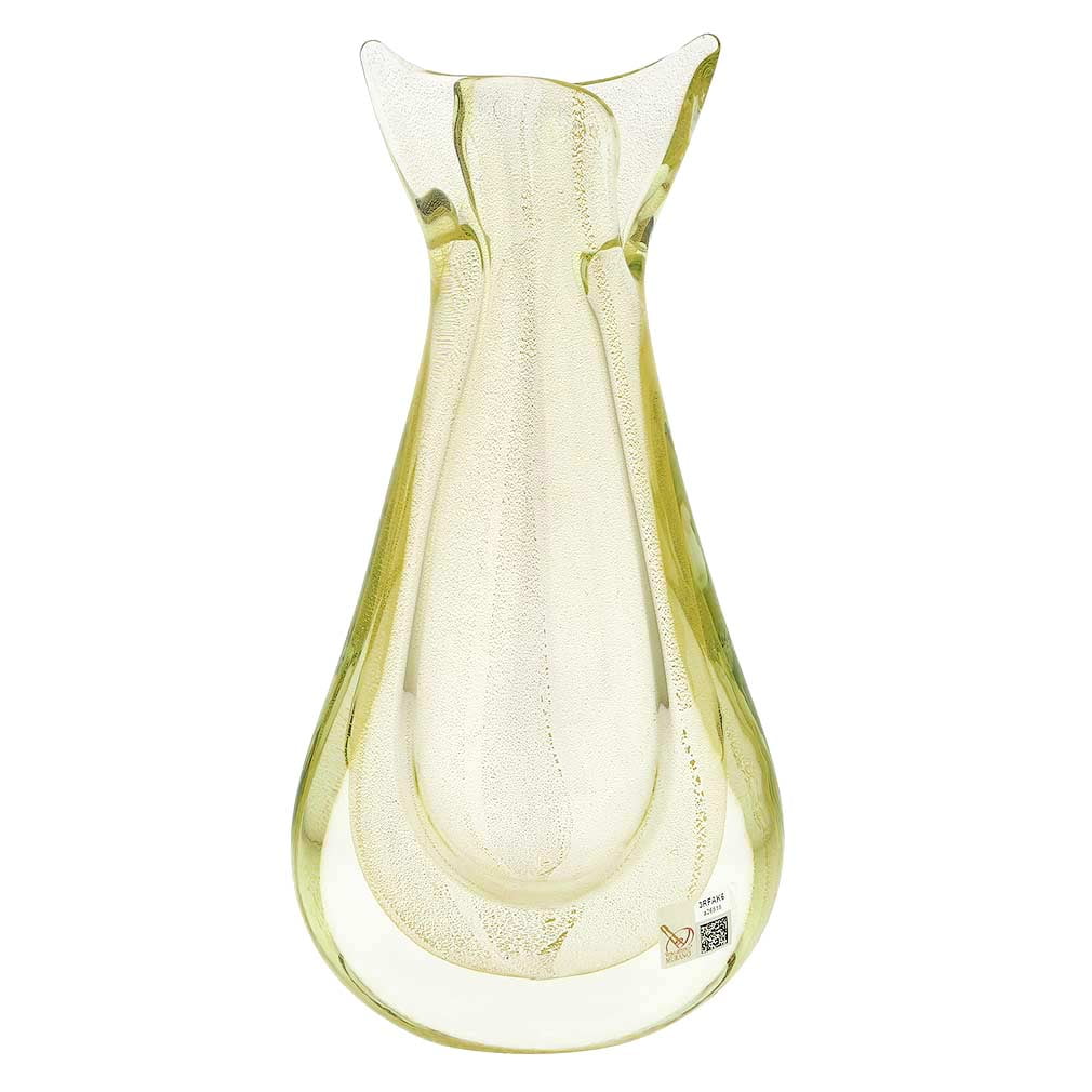 Vase Murano Glass Sommerso - Verre Soufflé à La Main Avec Finition Or Scintillante - Décoration Intérieure élégante