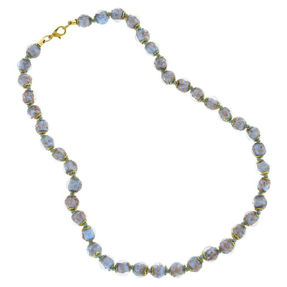 GlassOfVenice Murano Glass Sommerso Necklace - Periwinkle