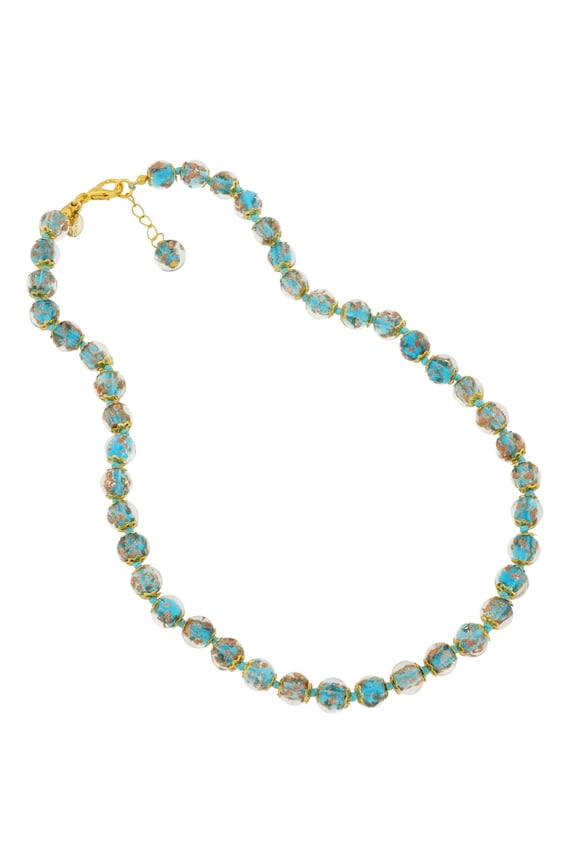 Murano Glass Sommerso Necklace - Teal