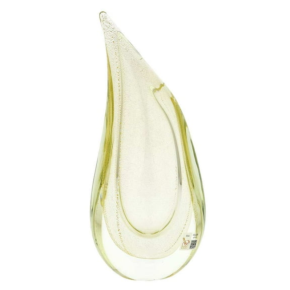 GlassOfVenice Murano Glass Sommerso Wave Vase - Sparkling Gold