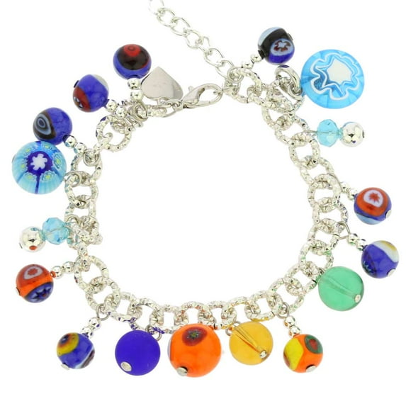 GlassOfVenice Murano Glass Sorgente Millefiori Bracelet - Multicolor