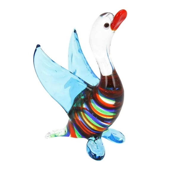 GlassOfVenice Murano Glass Striped Duck