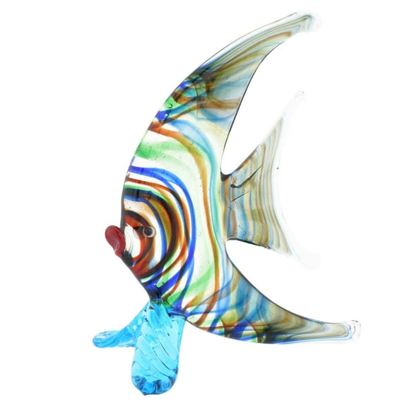 GlassOfVenice Murano Glass Striped Half-Moon Fish Angelfish