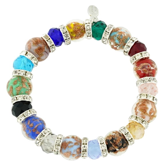 GlassOfVenice Murano Glass Symphony Stretch Bracelet - Multicolor