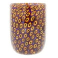 thumbnail image 1 of GlassOfVenice Murano Glass Tumbler - Mosaic Red and Yellow, 1 of 4
