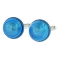 thumbnail image 1 of GlassOfVenice Murano Glass Venetian Dream Cufflinks - Aqua Blue, 1 of 4