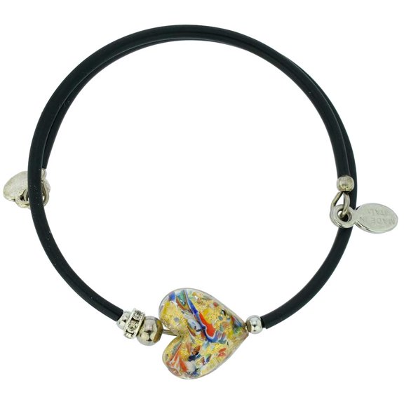 GlassOfVenice Murano Glass Venetian Glamour Heart Bracelet - Multicolor Confetti