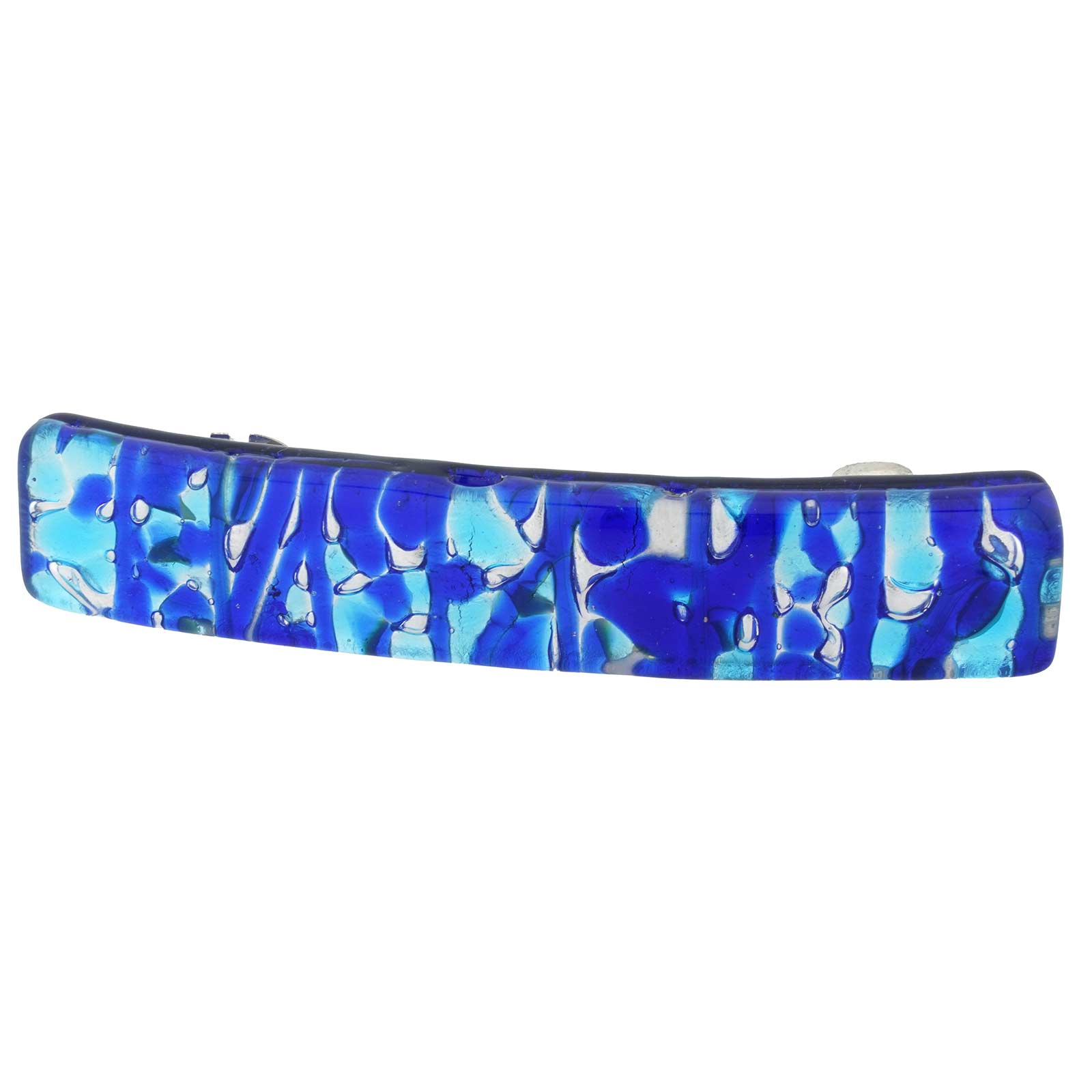 GlassOfVenice Murano Glass Venetian Reflections Hair Clip - Aqua Blue