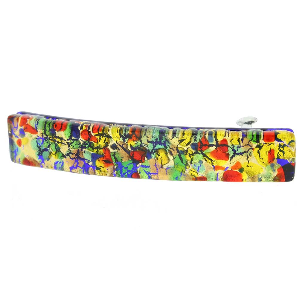 GlassOfVenice Murano Glass Venetian Reflections Hair Clip - Golden Meadow