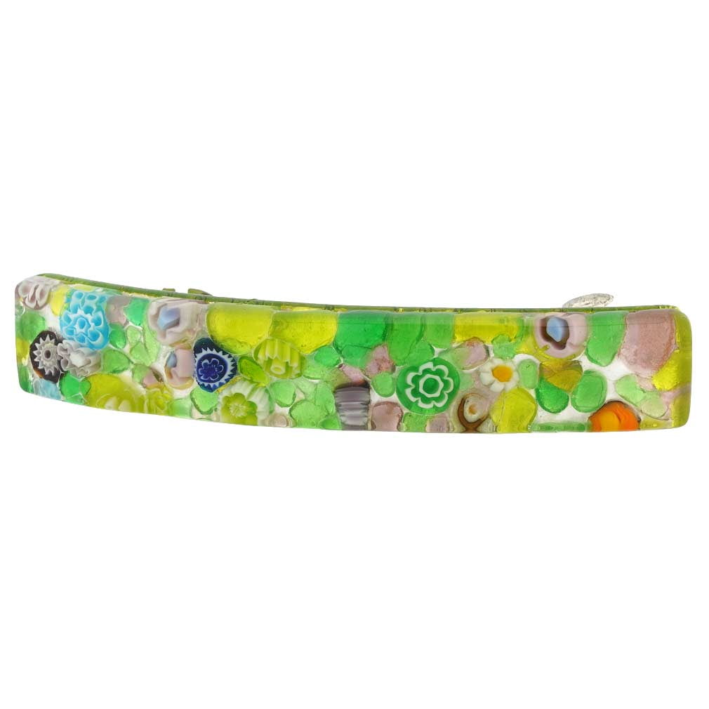 GlassOfVenice Murano Glass Venetian Reflections Hair Clip - Large #3