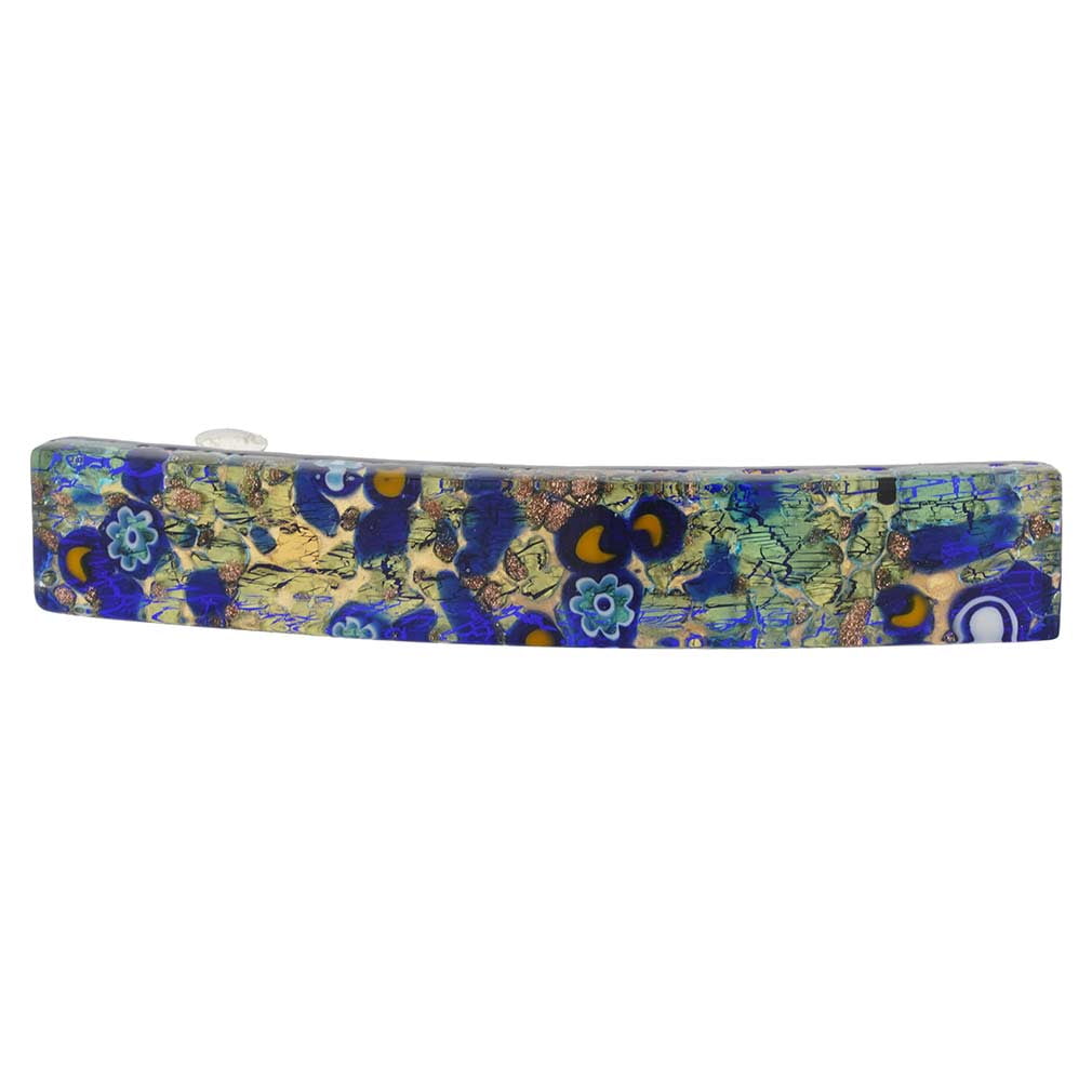 GlassOfVenice Murano Glass Venetian Reflections Hair Clip - Large