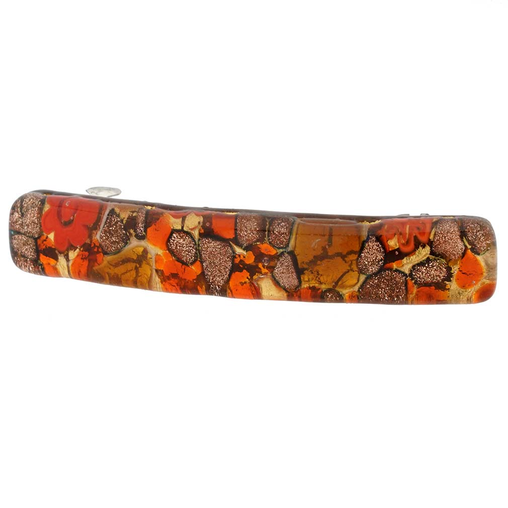 GlassOfVenice Murano Glass Venetian Reflections Hair Clip - Small
