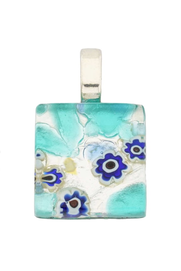 Murano Glass Venetian Reflections Square Pendant