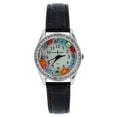 thumbnail image 1 of GlassOfVenice Murano Glass Watch Millefiori And Crystals With Leather Band - Brown, 1 of 8