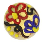 GlassOfVenice Spring Flowers Adjustable Murano Glass Ring