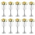 thumbnail image 1 of Glasseam 19.3” Elegant Twist Tall Silver Zinc Alloy Flower Vase, Set of 10, 1 of 6