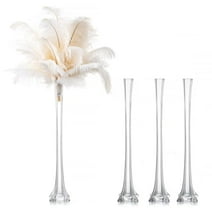 Glasseam 20" Tall Glass Vases for Wedding Table Centerpieces Set of 4 Clear Eiffel Tower Vase