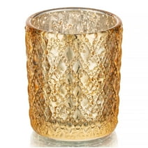 Glasseam 24Pcs Gold Glass Votive Candle Holder Bulk for Wedding Decor Mercury Candle Holders