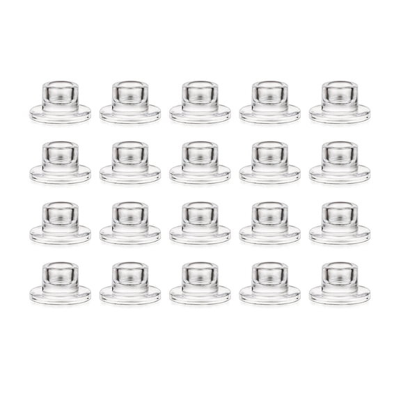 Glasseam Set of 20 Small Taper Candle Holders Bulk: Clear Short Candlestick Holders for Table Decor Dinner Party Holiday Centerpiece Thick Glass Rustic Modern Style