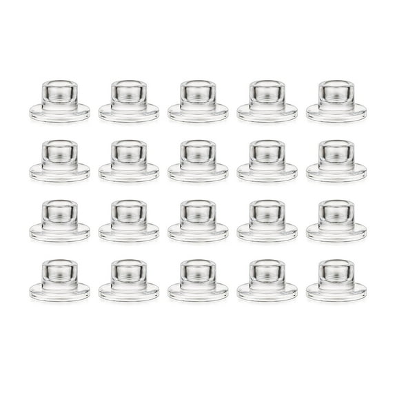Glasseam Set of 20 Small Taper Candle Holders Bulk: Clear Short Candlestick Holders for Table Decor Dinner Party Holiday Centerpiece Thick Glass Rustic Modern Style