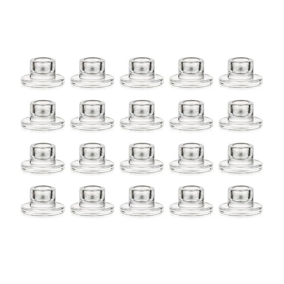 Glasseam Set of 20 Small Taper Candle Holders Bulk: Clear Short Candlestick Holders for Table Decor Dinner Party Holiday Centerpiece Thick Glass Rustic Modern Style